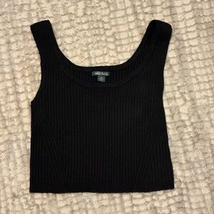 Wild Fable Black Ribbed Tank CropTop